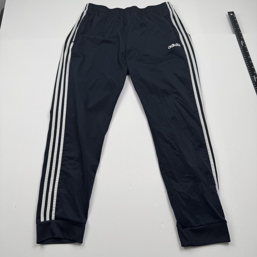 Adidas Pants Youth XL (30x29) Black Three Stripe Athletic Tapered Track Joggers